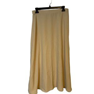 Joan Walters Maxi Skirt Womens 12 Cream Flowy USA Made VINTAGE